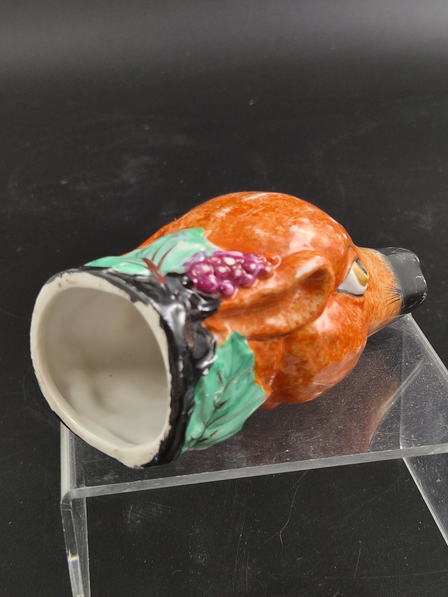 Rare Royal Staffordshire Porcelain Stirrup Cup, Circa 1820-1840 -photo-1