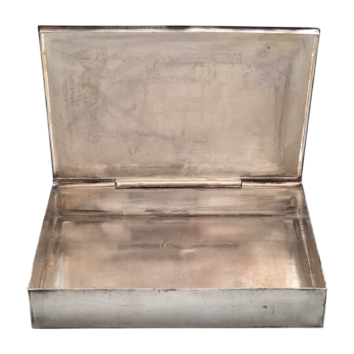Indian Box Made Of 925 Sterling Silver And Enamel With Elephant Design, 20th Century-photo-3