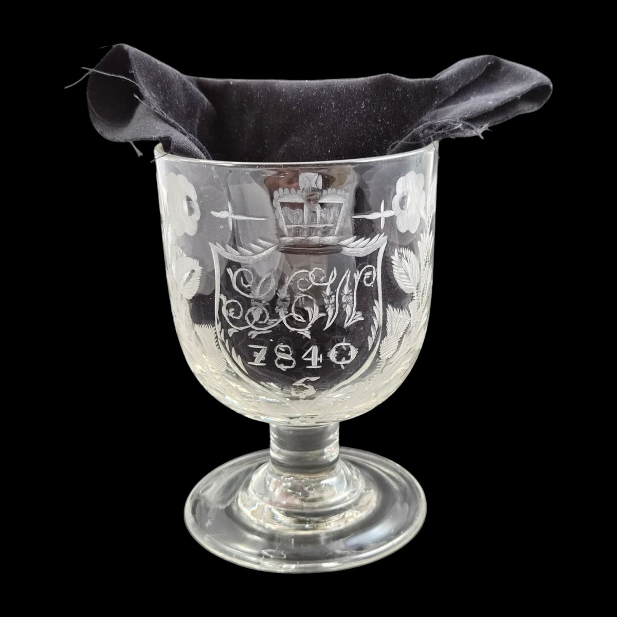 Rummer anglais gravé Grand Alfred Order of Old Friends, vers 1820–1830-photo-2
