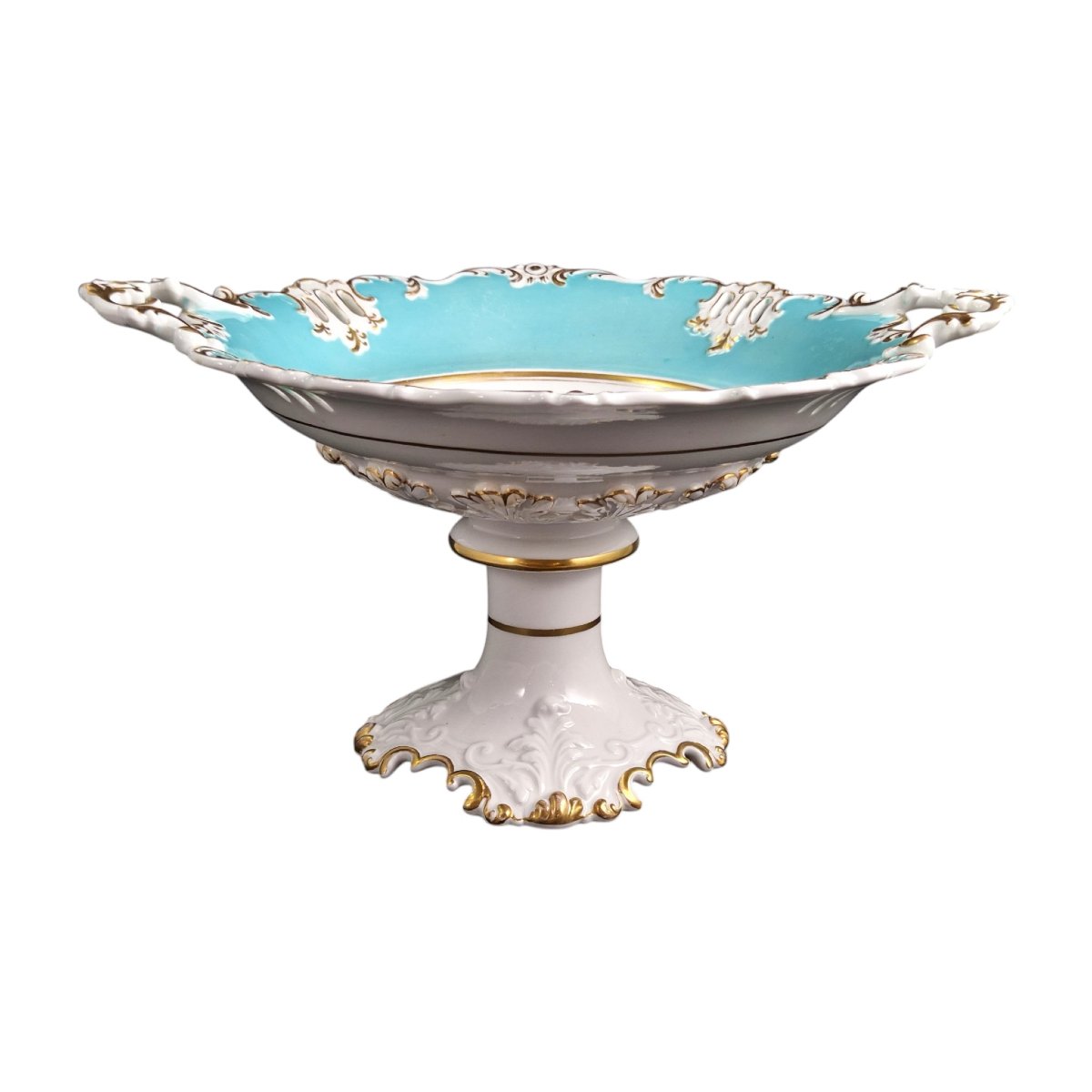 Coalport, coupe sur pied en porcelaine turquoise, vers 1840–1850-photo-4