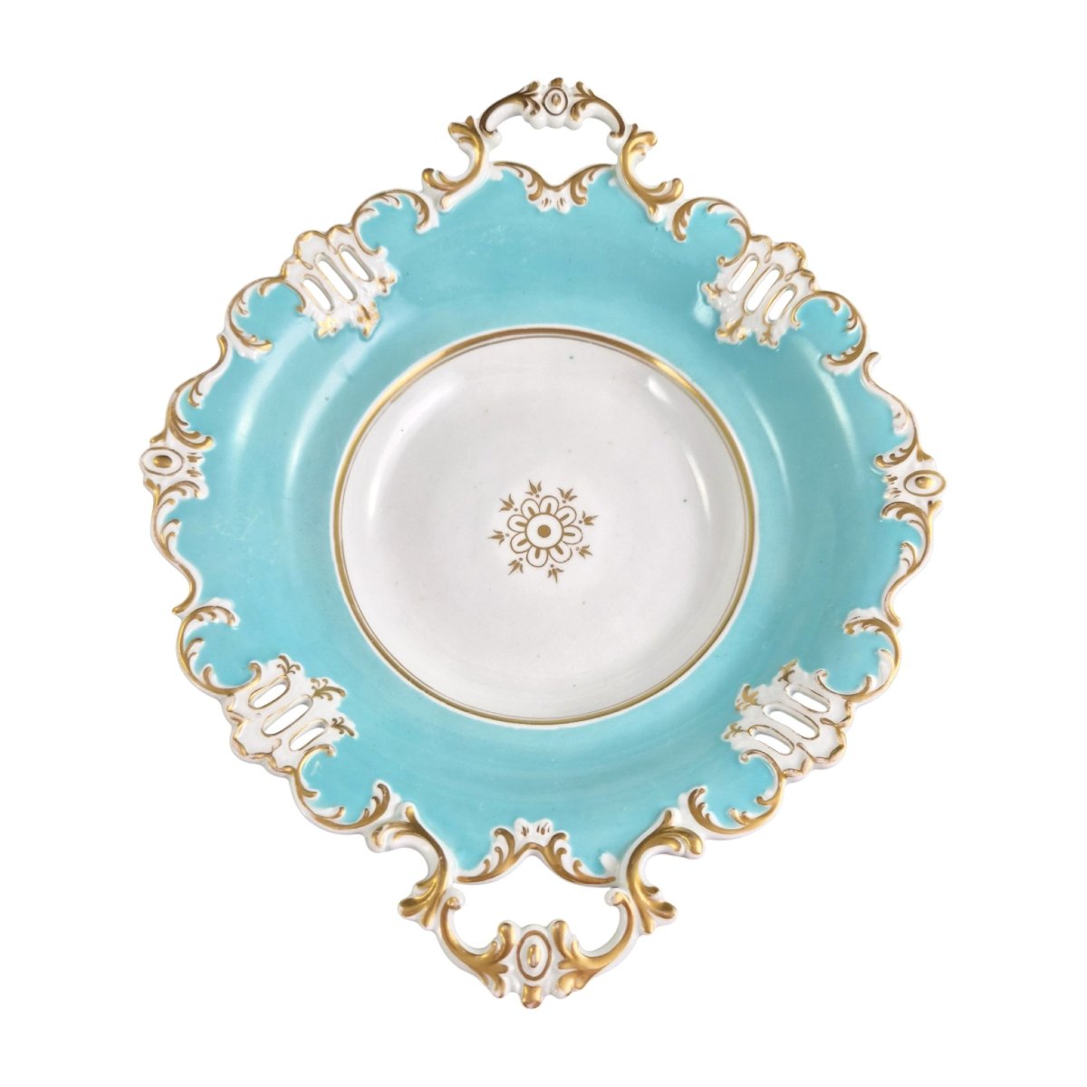 Coalport, coupe sur pied en porcelaine turquoise, vers 1840–1850-photo-5
