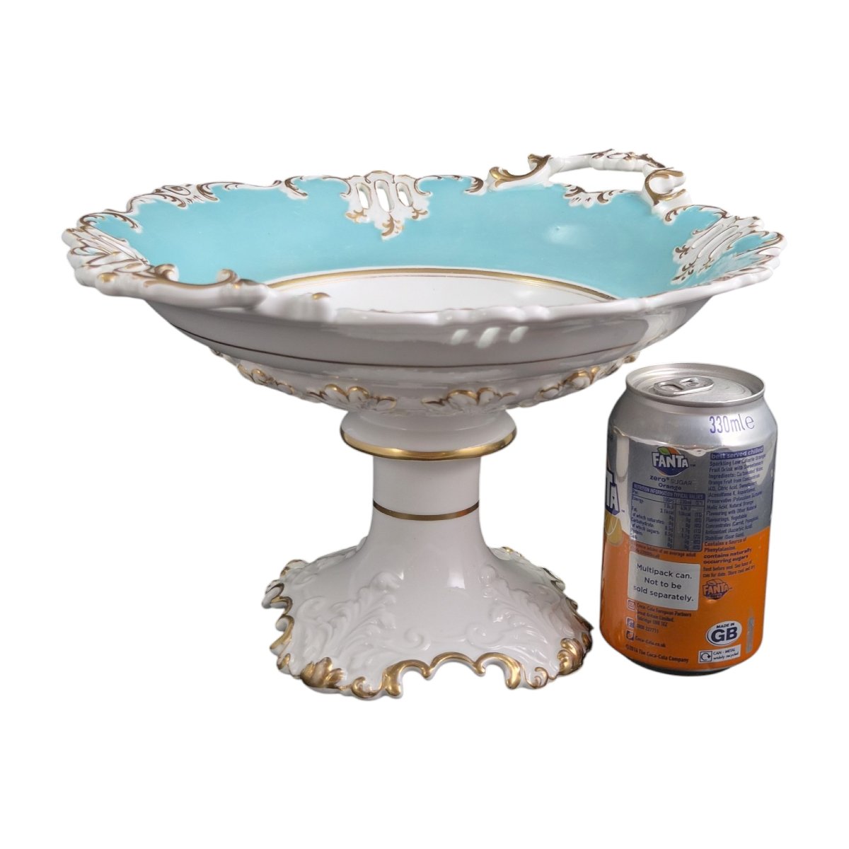 Coalport, coupe sur pied en porcelaine turquoise, vers 1840–1850-photo-8