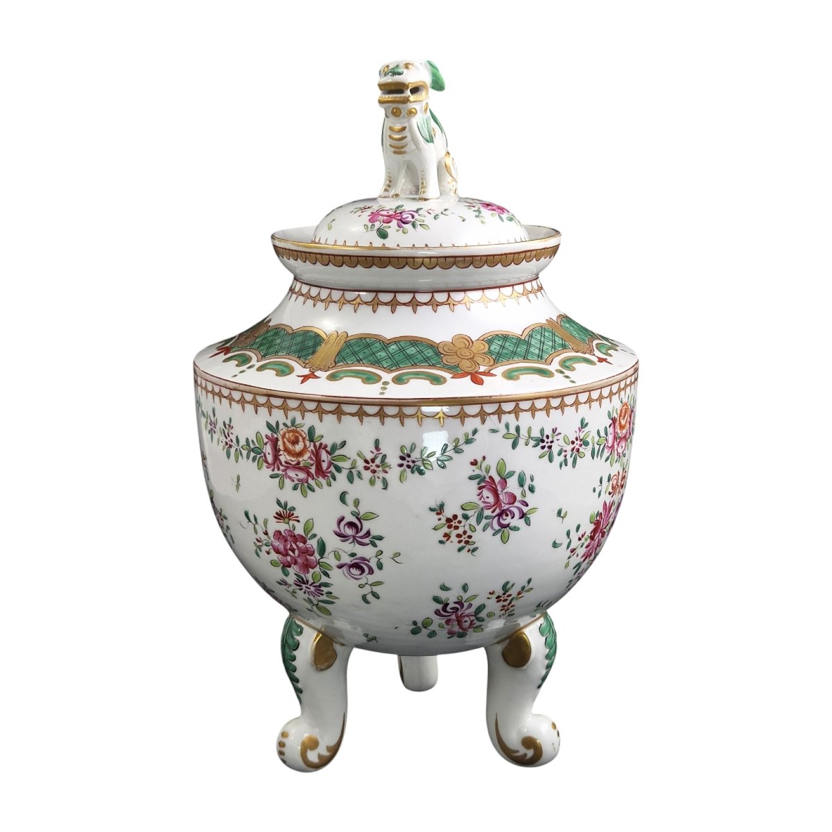 Samson Paris, Porcelain Tripod Vase With Coat Of Arms, 1880–1890-photo-3