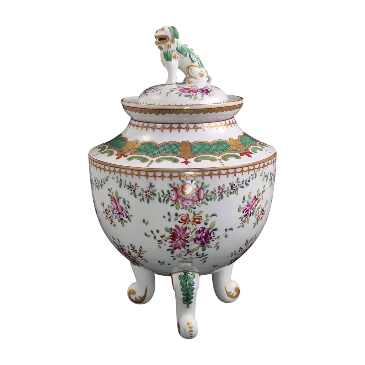 Samson Paris, Porcelain Tripod Vase With Coat Of Arms, 1880–1890-photo-4