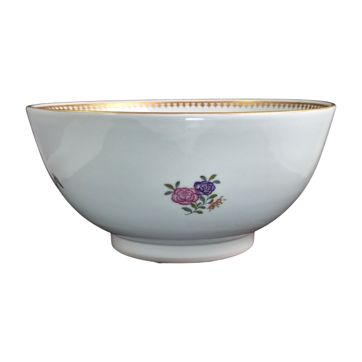 Large Chinese Porcelain Punch Bowl With Coat Of Arms, Late 18th Century-photo-4