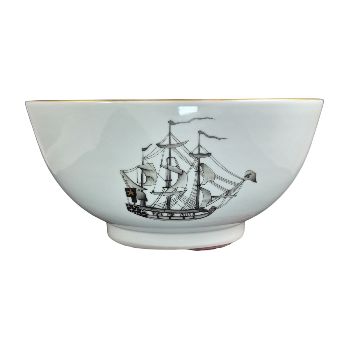Large Chinese Porcelain Punch Bowl With Coat Of Arms, Late 18th Century-photo-4