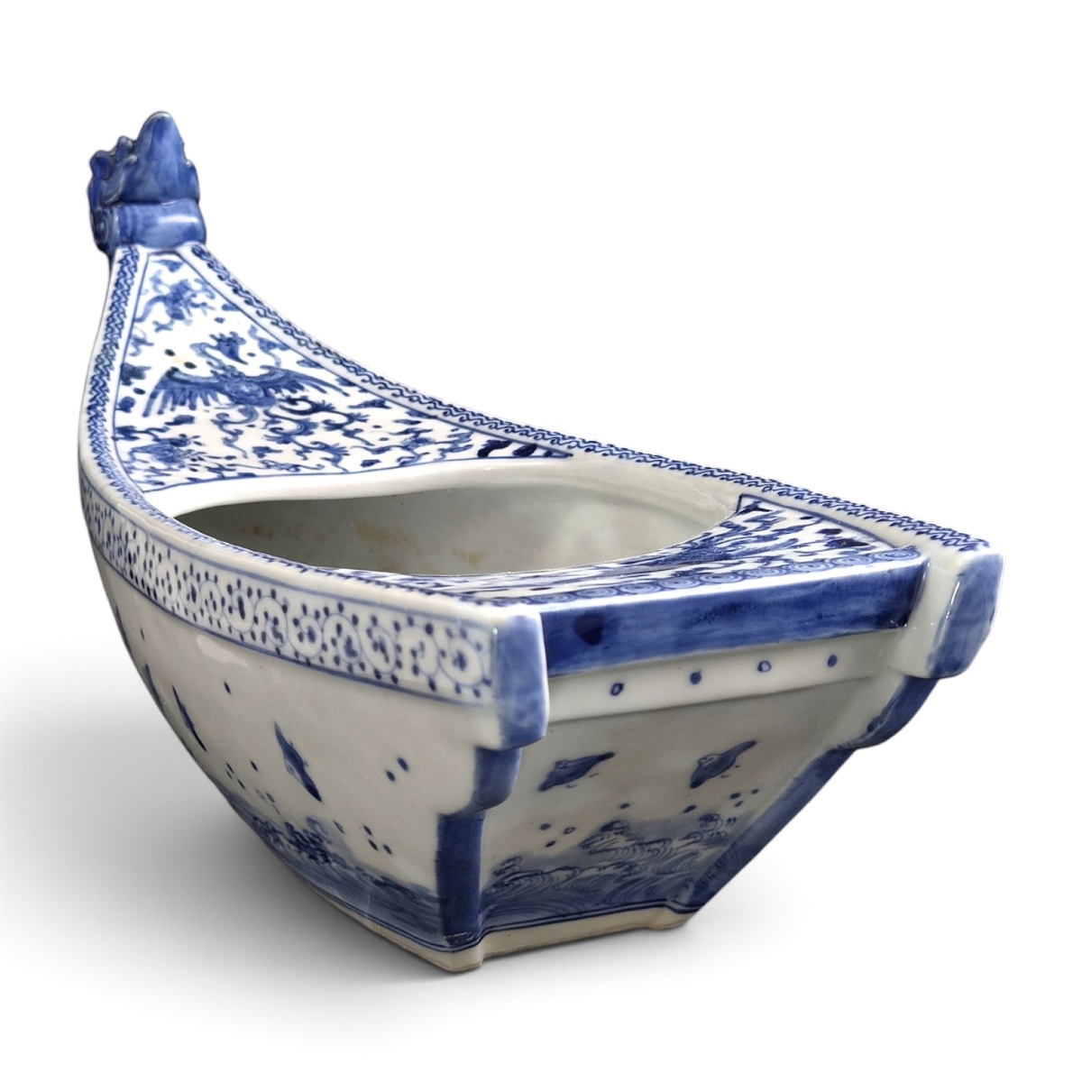 Mikawachi Hirado, Dragon-headed Ship-shaped Vase, C. 1890–1910-photo-3