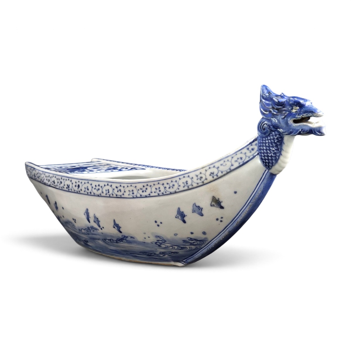Mikawachi Hirado, Dragon-headed Ship-shaped Vase, C. 1890–1910
