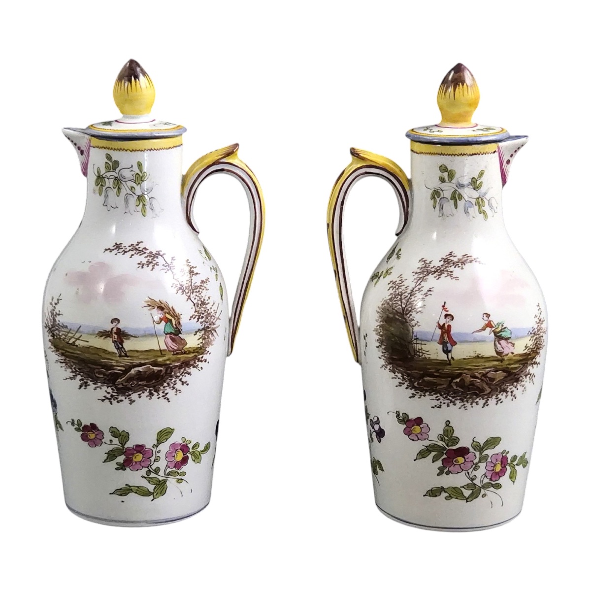 Veuve Perrin Marseille, Paire de Burettes à Huile et Vinaigre Couvertes, vers 1770–1780-photo-3