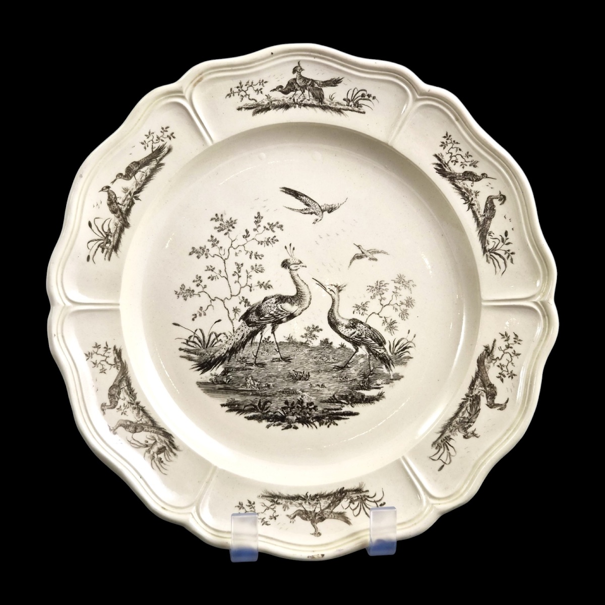 Leeds Pottery, Deux Assiettes « Liverpool Birds », vers 1770–1780-photo-2