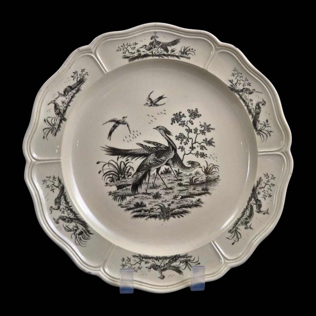 Leeds Pottery, Deux Assiettes « Liverpool Birds », vers 1770–1780-photo-1