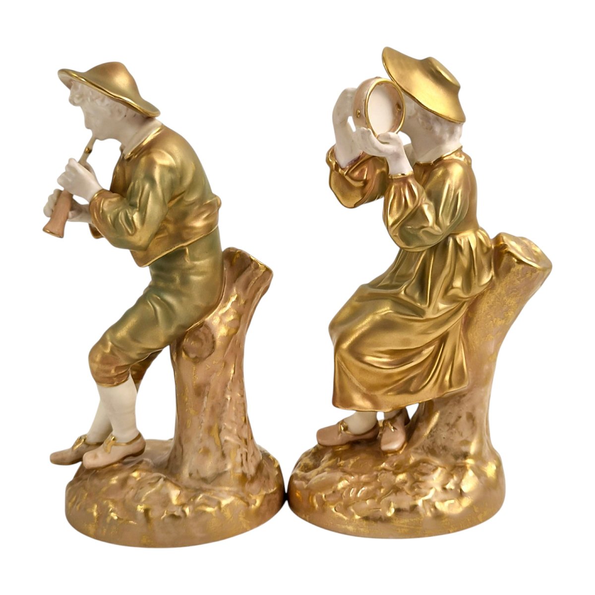Royal Worcester "strephon And Phyllis" Musician Pair, 1944–1948-photo-2