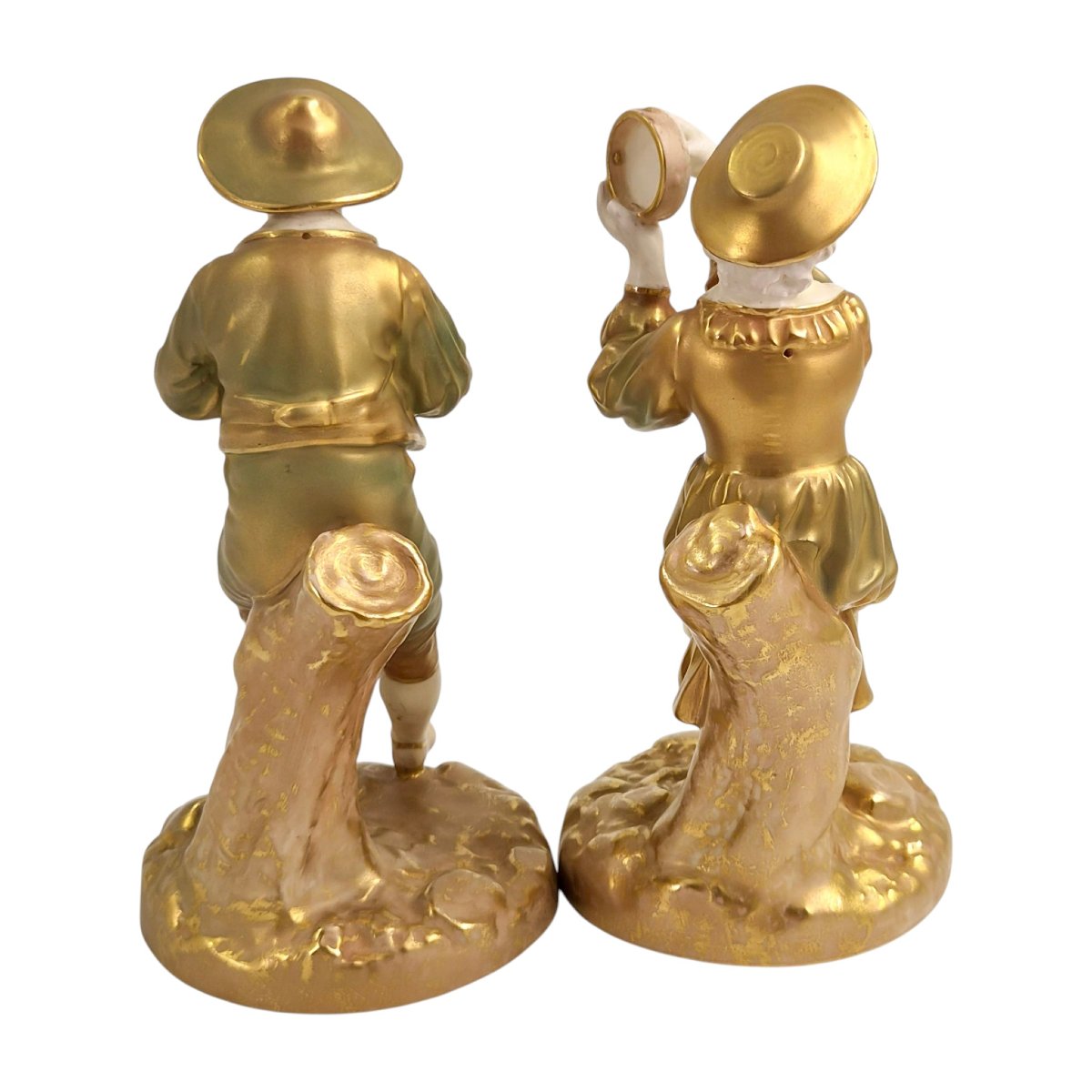 Royal Worcester "strephon And Phyllis" Musician Pair, 1944–1948-photo-3