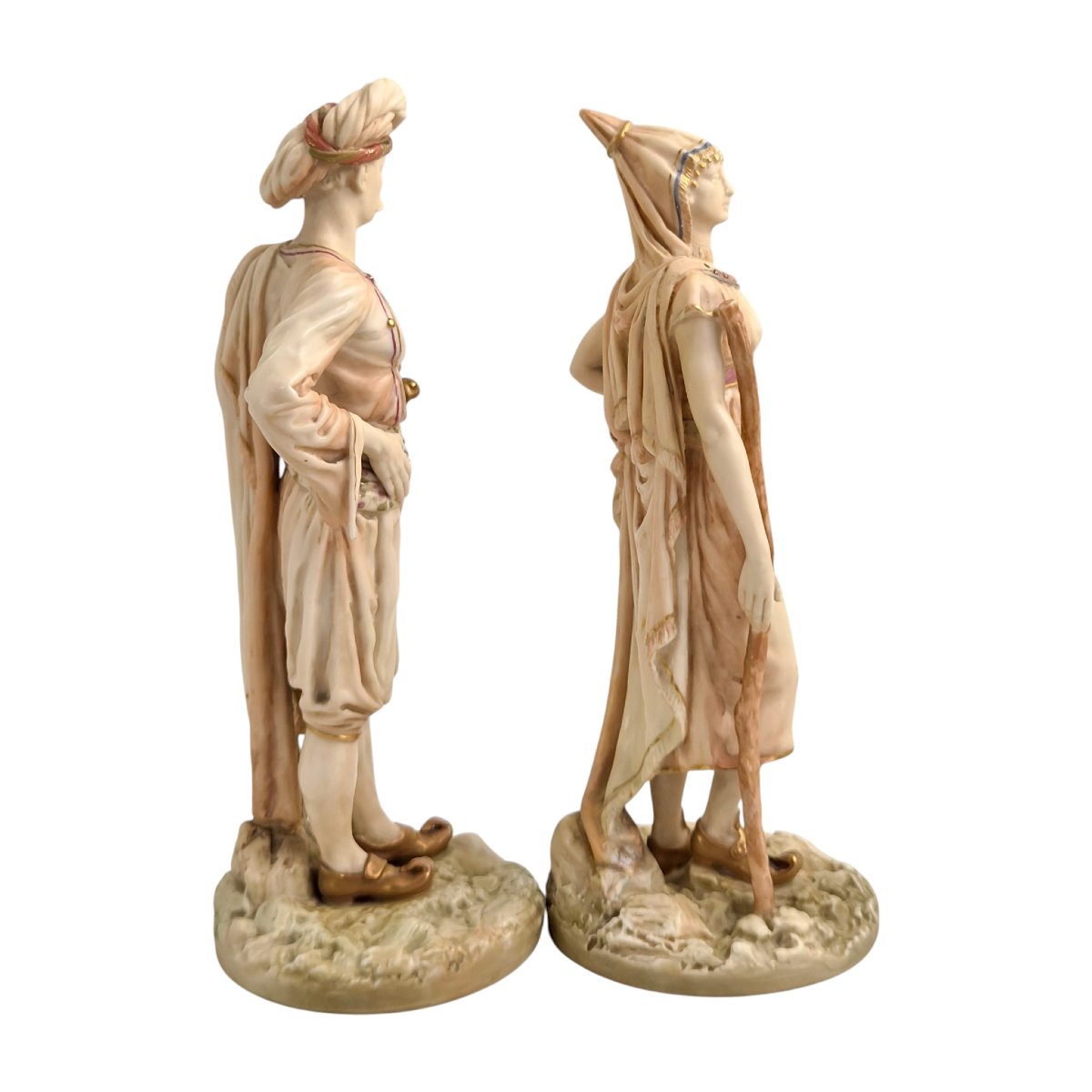 Paire de figurines Bringaree Royal Worcester, James Hadley, 1893-photo-4