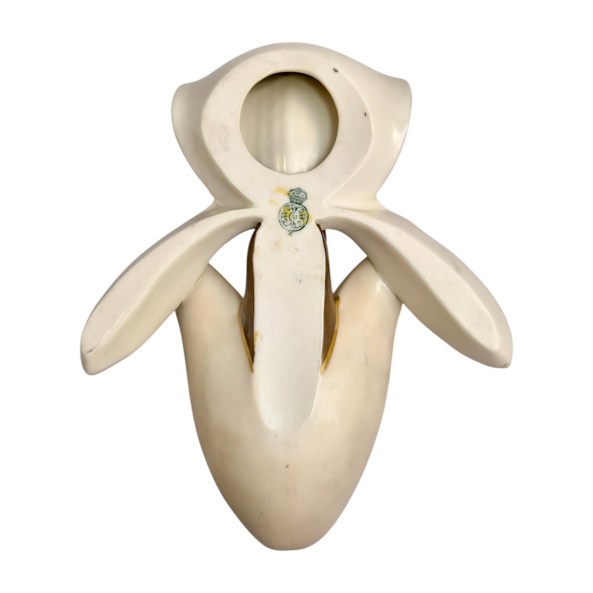 Paire de vases muraux Royal Worcester en forme d'orchidées sabot-de-Vénus, 1886-photo-4
