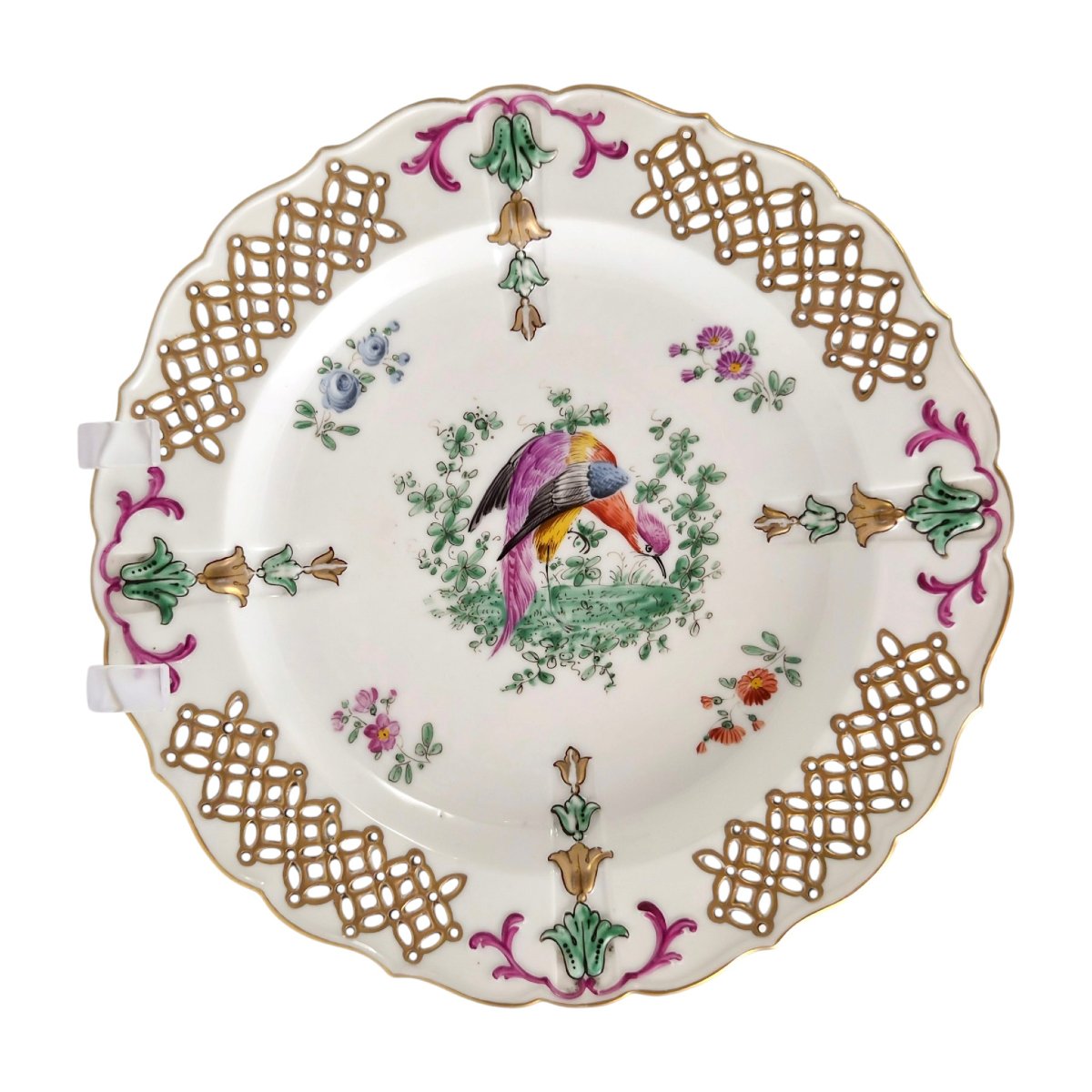 Three Samson Porcelain Plates, Chelsea Style, Circa 1860-photo-1