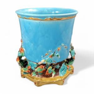 Rare Royal Worcester Majolica Jardiniere, Circa 1876