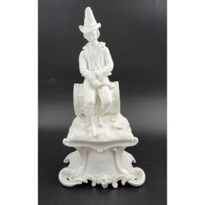 Fürstenberg Blanc-de-chine Porcelain Drummer Boy Figure, C.1760