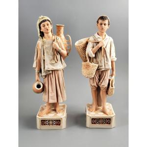 Royal Dux Prototype African Figures, Museum Reference, 1880