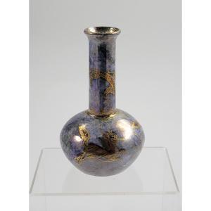 Vase Wedgwood Lustre Makeig-Jones, Lung Ma, Violet, Vers 1915, Rareté, Investissement