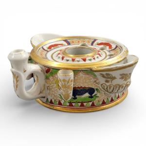 Encrier Worcester « Dragon in Compartments », période Flight, Barr & Barr, vers 1820