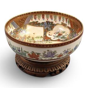 Fine Meiji Japanese Satsuma Bowl Signed Kozan, C. 1890–1905
