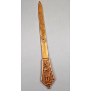 Coupe-papier de tranchée, prisonnier de guerre hongrois, Krasnoïarsk Sibérie 1916, WWI