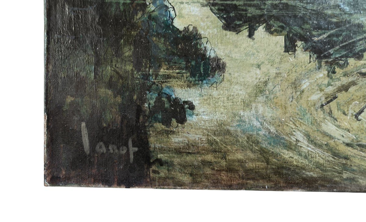 Oil On Canvas "washerwomen In Dinard" 61 X 50 Cm-photo-2