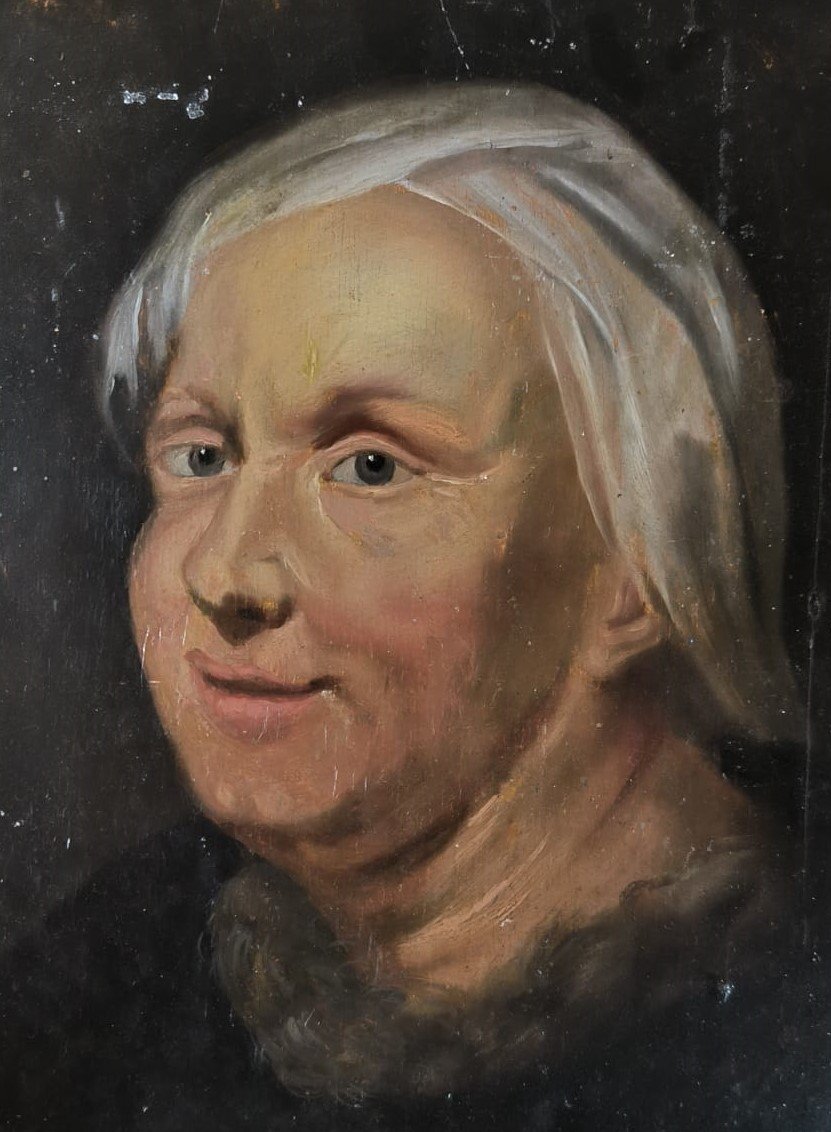 Dutch School. Oil On Panel "portrait Of A Woman" 31 X 25.2 Cm-photo-3