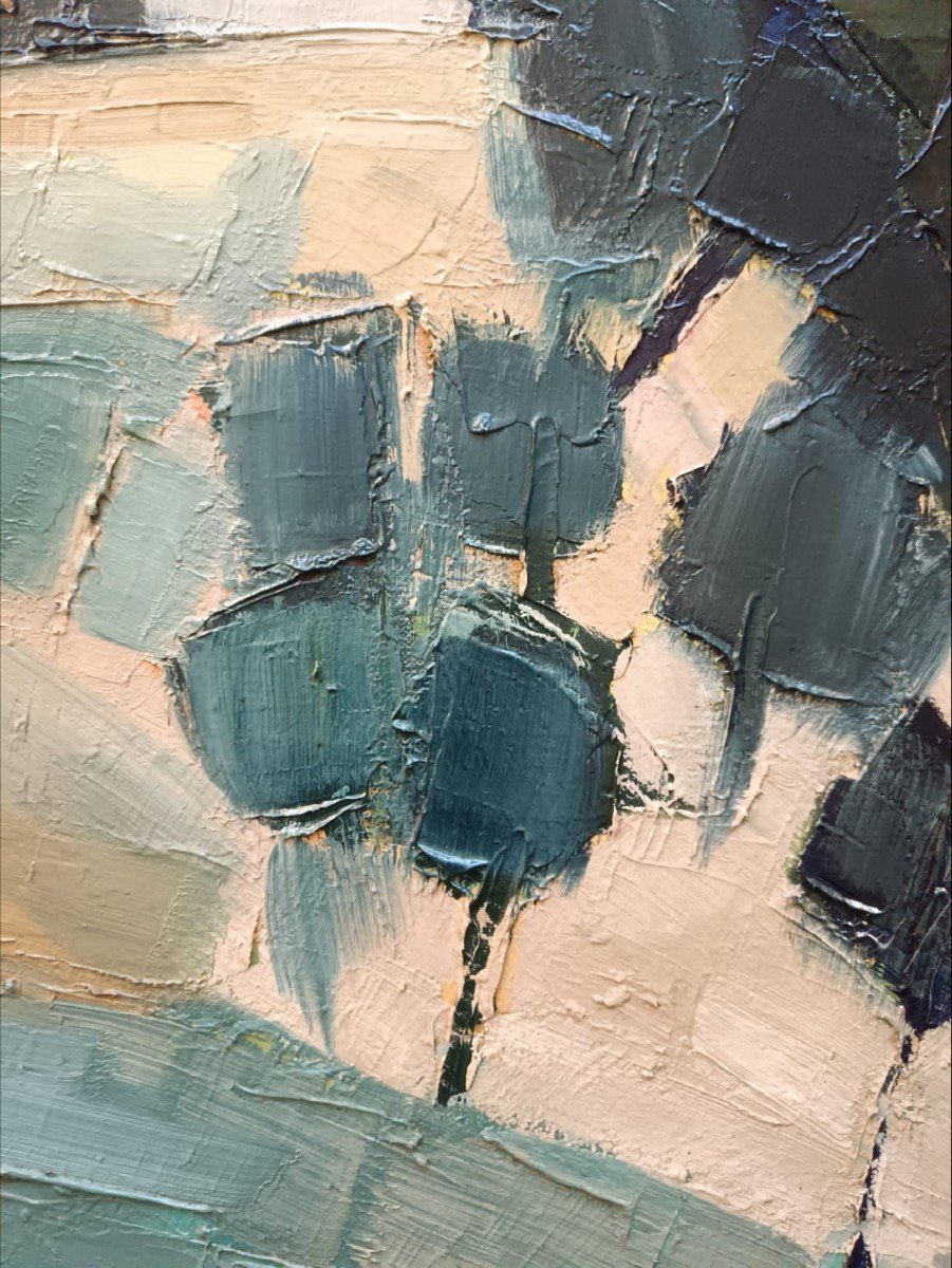 Nadine Feuz. Oil On Canvas "carnation Field" 116 X 83.5cm -photo-2