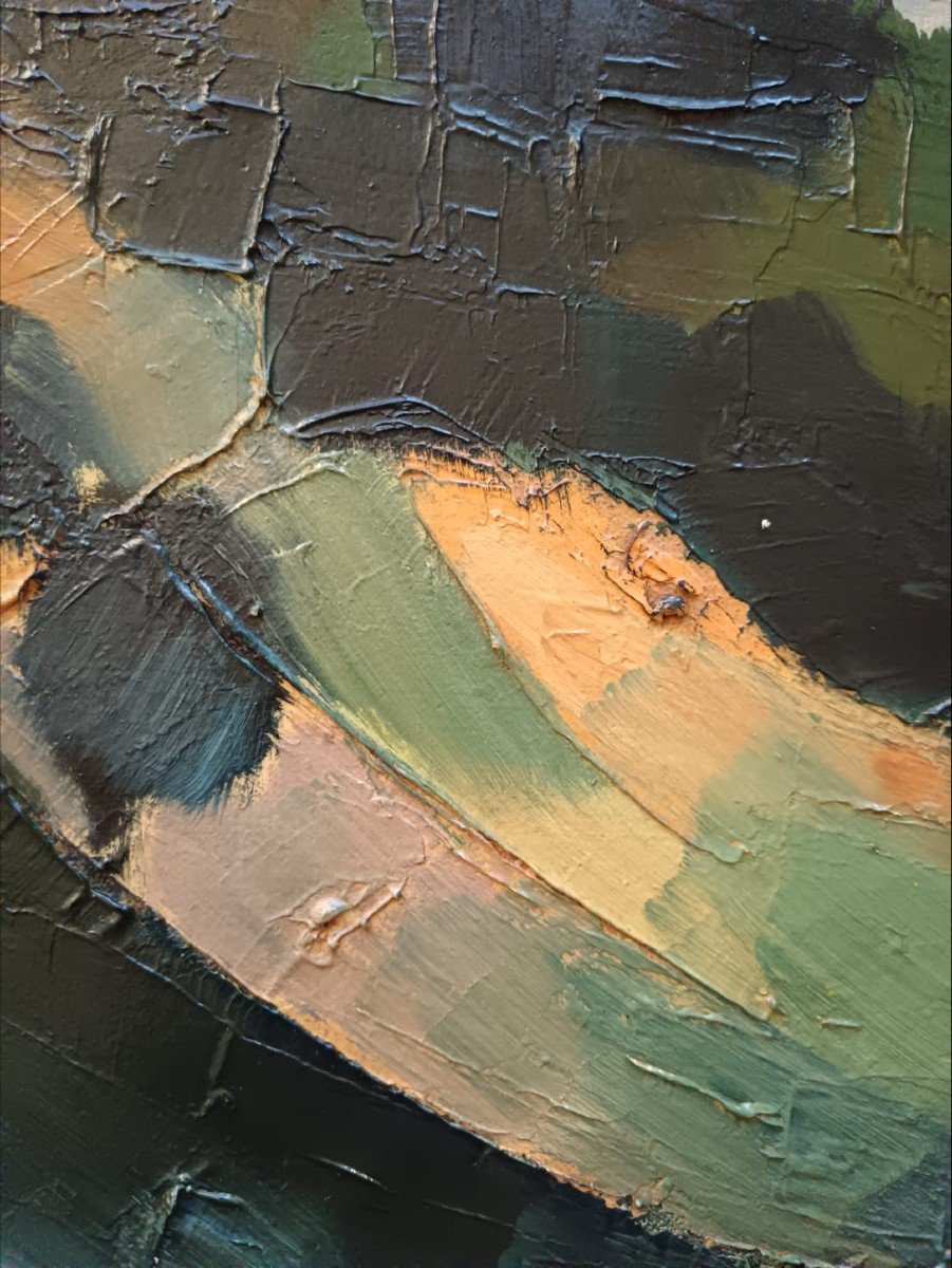 Nadine Feuz. Oil On Canvas "carnation Field" 116 X 83.5cm -photo-4