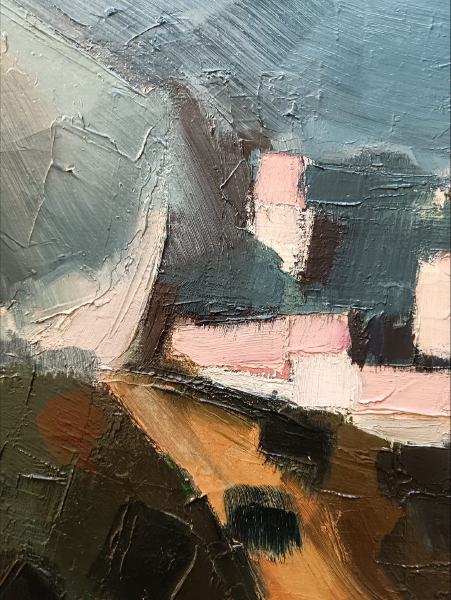 Nadine Feuz. Oil On Canvas "carnation Field" 116 X 83.5cm -photo-7