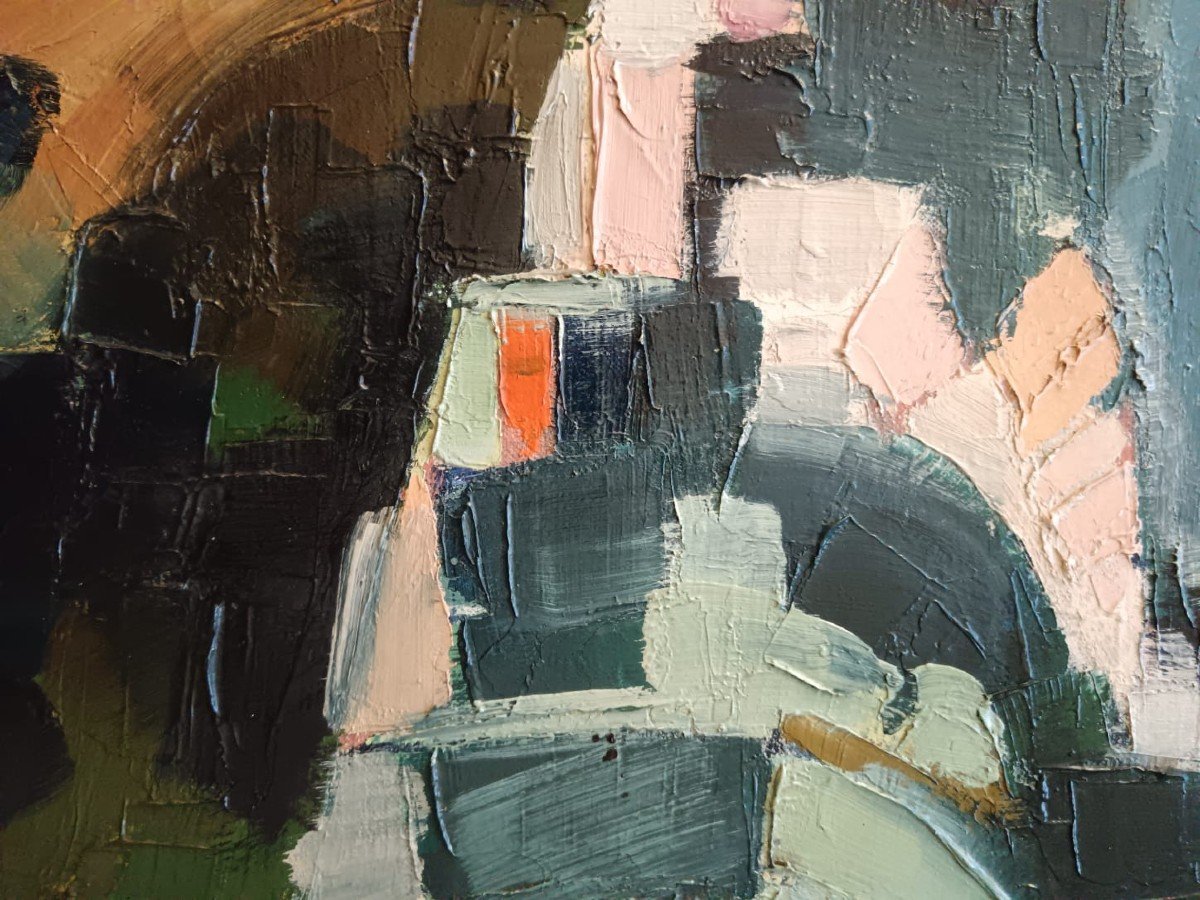 Nadine Feuz. Oil On Canvas "carnation Field" 116 X 83.5cm -photo-8
