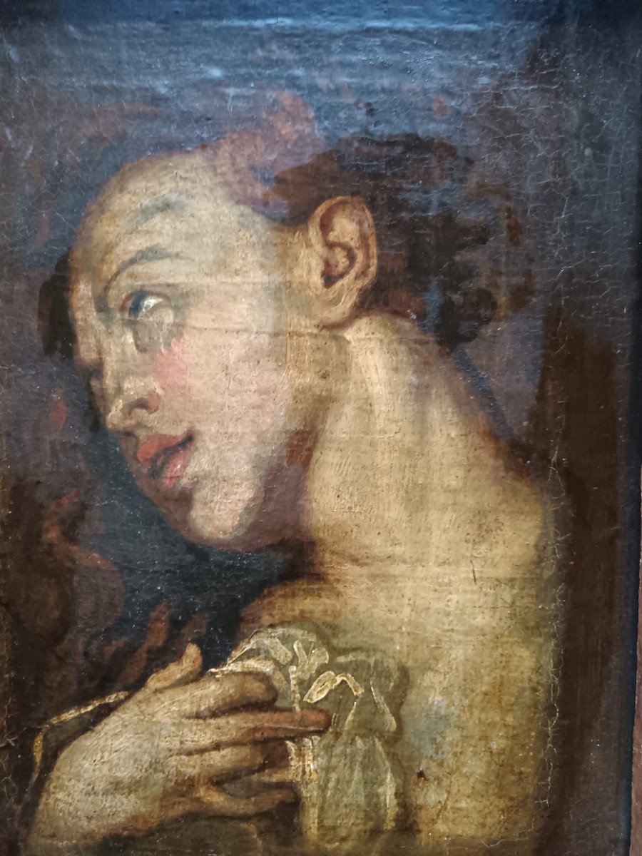 Anton Van Dyck. Oil On Canvas Mounted On Panel "sketch Of Charity" 34 X 25.5 Cm-photo-1