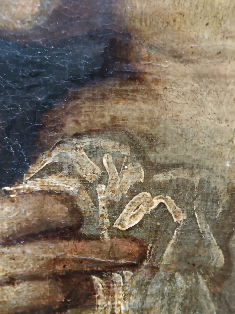 Anton Van Dyck. Oil On Canvas Mounted On Panel "sketch Of Charity" 34 X 25.5 Cm-photo-2