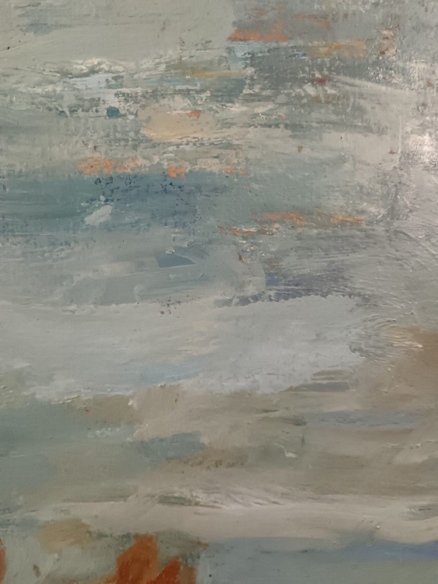 Louise Claeysen. Huile sur panneau de contreplaqué "printemps en Provence" 73,4 X 54,3 Cm-photo-4