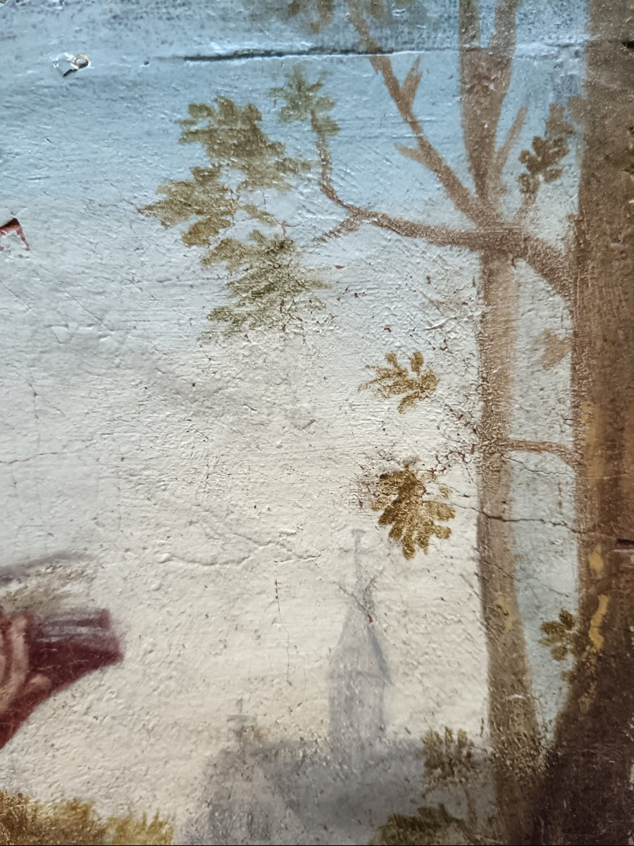 18th Century Dutch School "saint Anthony And His Pig"-photo-4