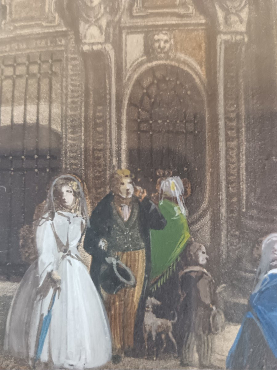 Giuseppe Bisi et Giovanni Migliara d'après " vedute dell'interno del duomo di Milano"-photo-2