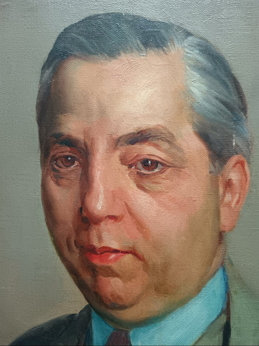 American School. Ag Warshawsky "portrait Of A Businessman"-photo-4