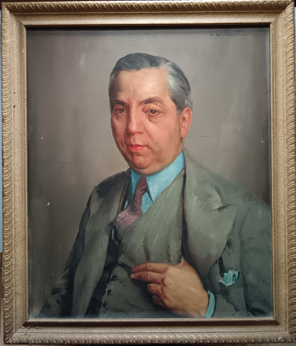American School. Ag Warshawsky "portrait Of A Businessman"