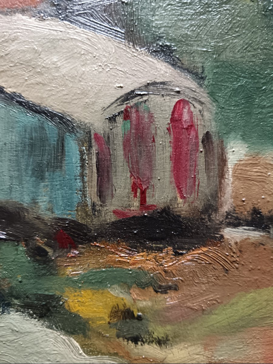 Fauvism "the Entrance To The Deserted Village"-photo-7