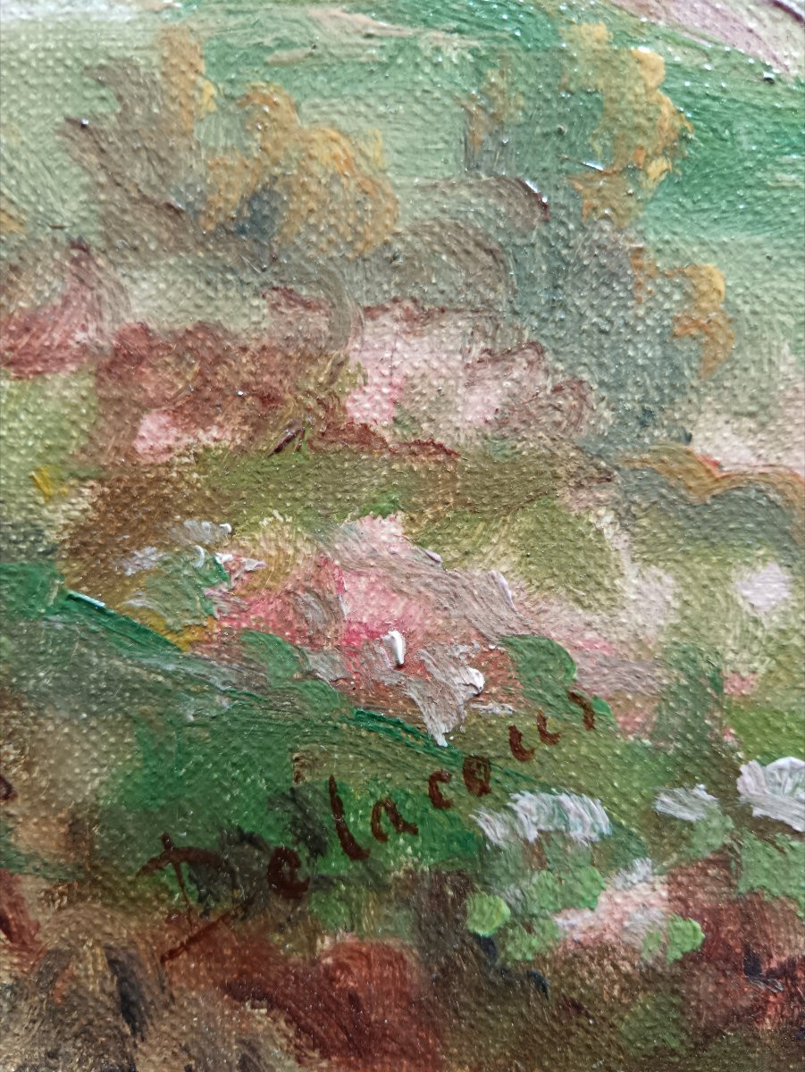 Ecole néo-impressionniste "paysage en bord de mer"-photo-6