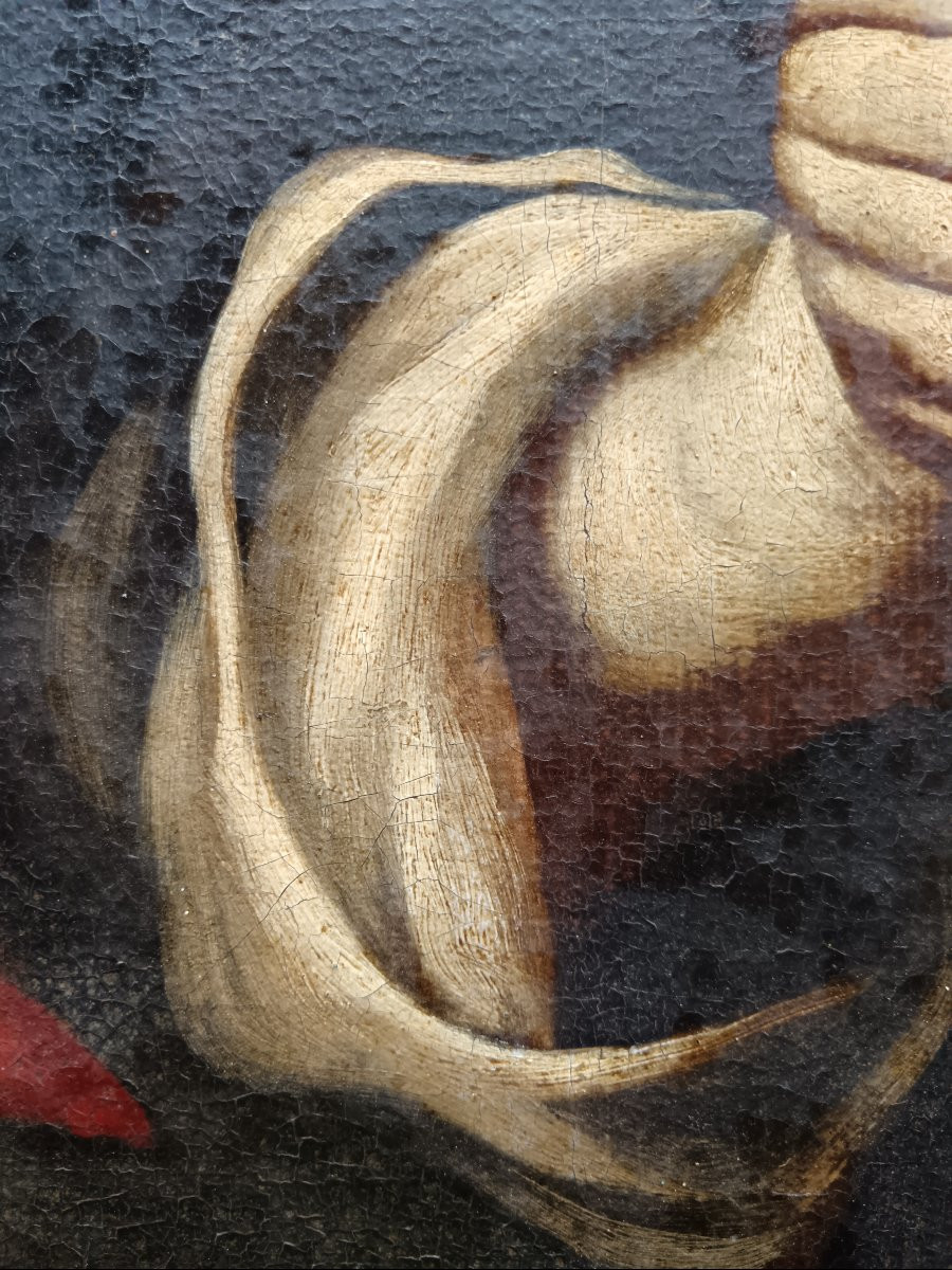 Ecole italienne du XVIIème siècle "Sainte Catherine de Sienne"-photo-2