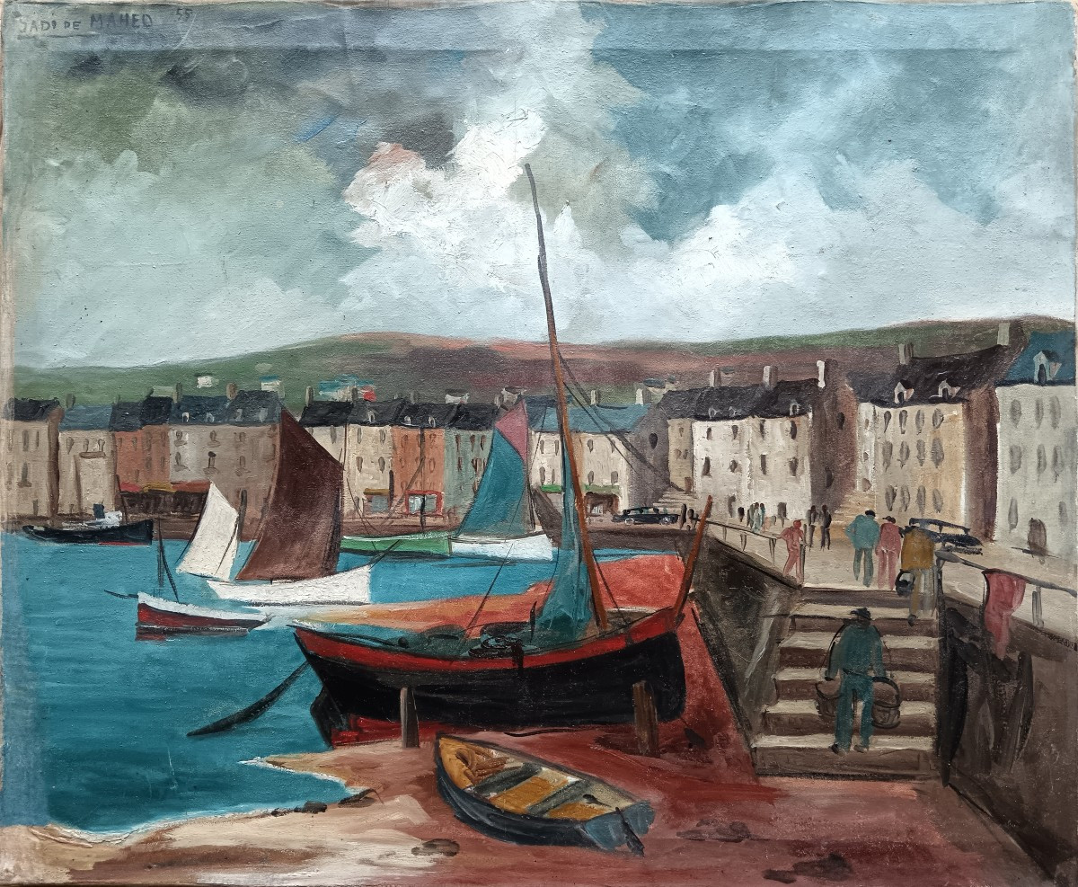 Basque School. Sadi De Mahéo "boats In The Port"