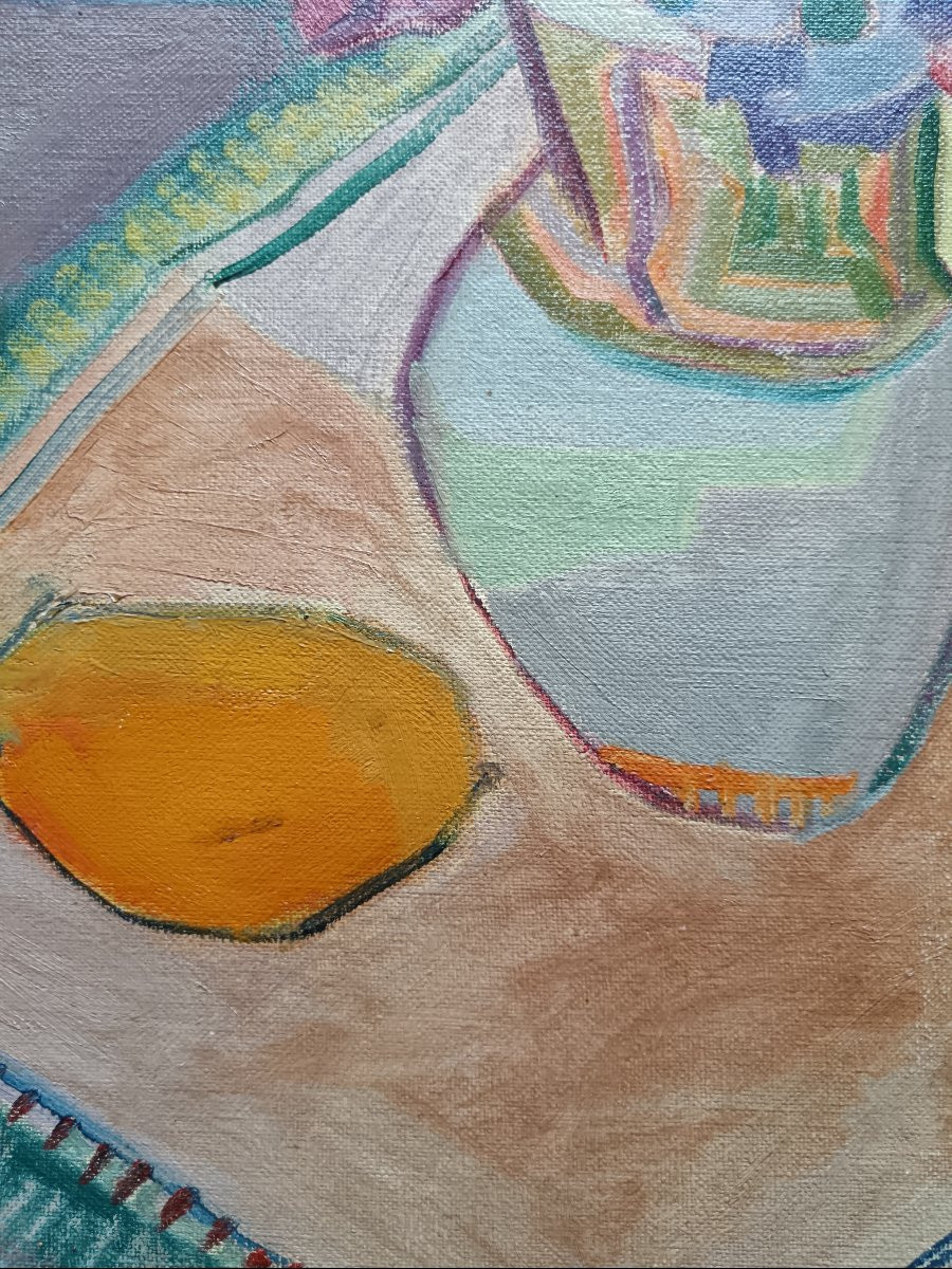 Modern School "bouquet Of Anemones In A Cubist Interior"-photo-4