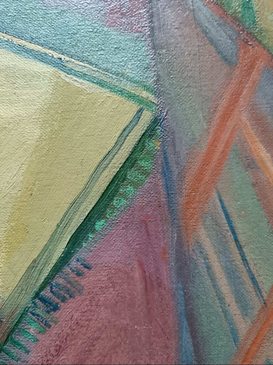 Modern School "bouquet Of Anemones In A Cubist Interior"-photo-5