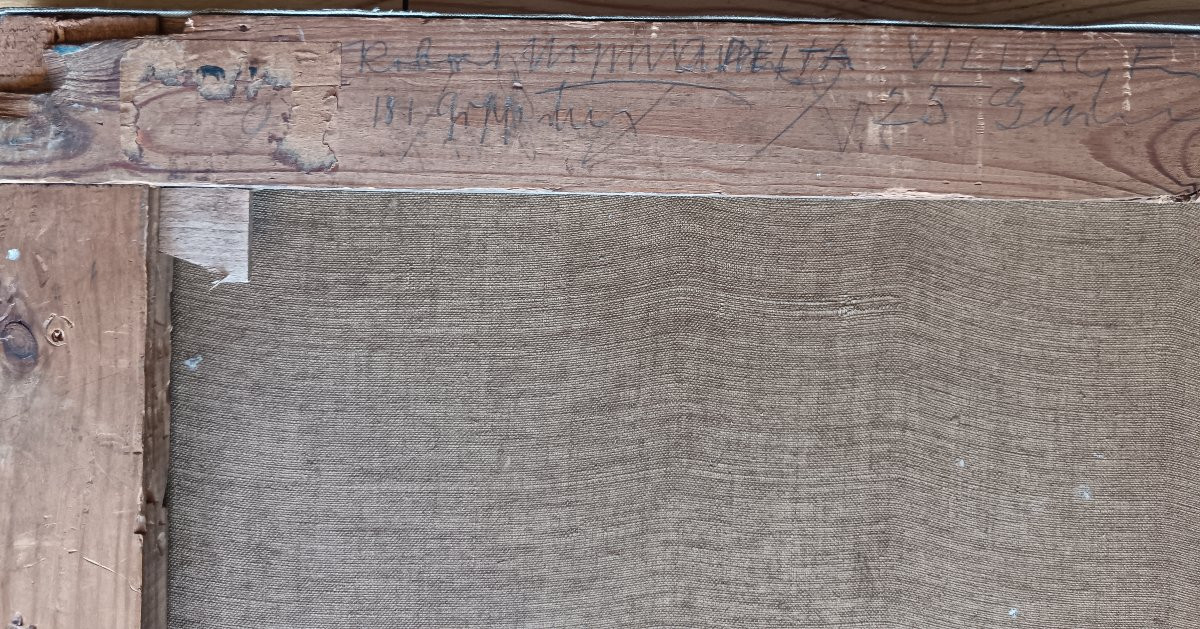 Orientalist School "the Village On The Edge Of The Wadi Over There In Egypt"-photo-1