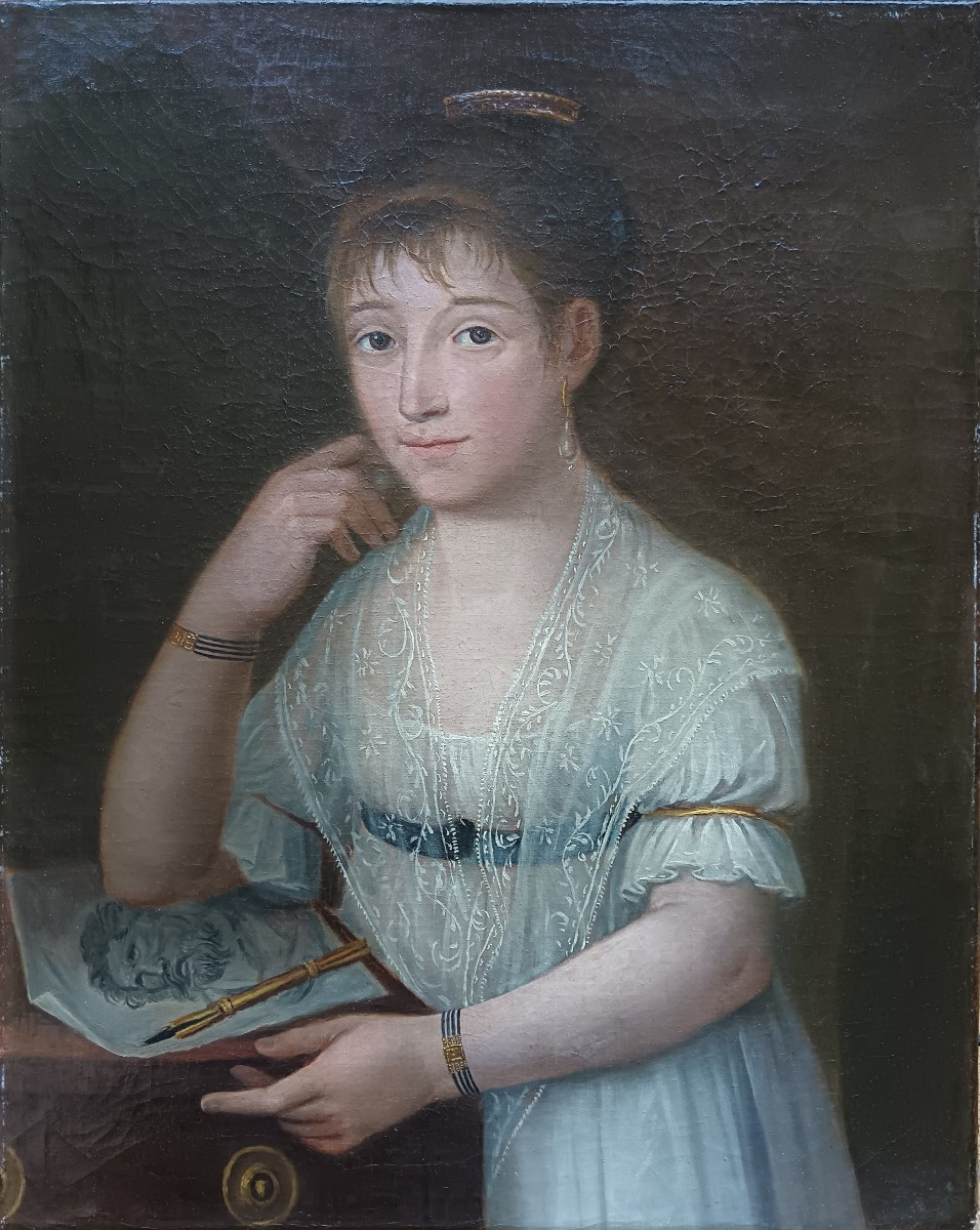 Ecole romantique "une jeune artiste en quête d'inspiration"