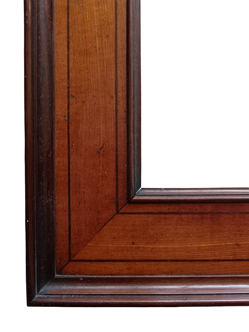 Pair Of Mahogany And Lemonwood Frames, First Third Of The 19th Century-photo-1