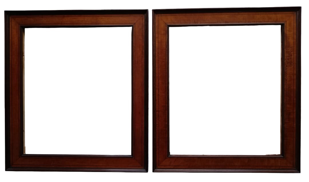 Pair Of Mahogany And Lemonwood Frames, First Third Of The 19th Century